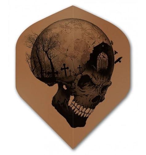 McKicks Alchemy - Headstone Skull - Dart Flights von DESIGNA