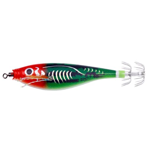 DEUNRAA 95mm Glow Squid Hook Baits Angelköder Künstlicher Tintenfischhaken Squid Shrimp Fishing Glow Shrimp Lures von DEUNRAA