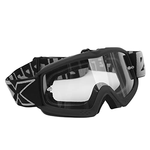 DEWIN Motorradbrille, Transparente, Winddichte, Kratzfeste, Verstellbare Motocross-Brille für Kinder, Teenager, Erwachsene, Radfahren, Reiten/Klettern/Skifahren (8060 Schwarzer von DEWIN