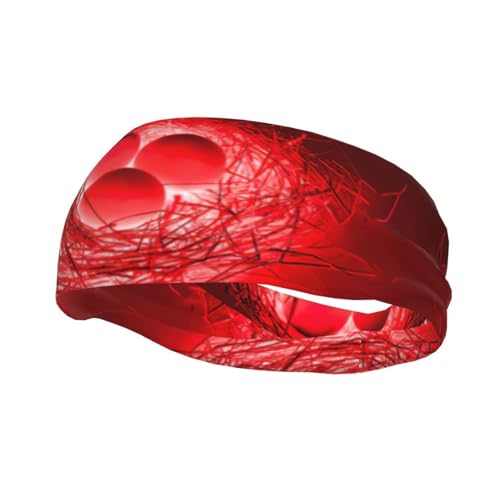 Red Eggssport Stirnbänder für Damen, verstellbares Sport-Haarband, Schweißband für Yoga, Golf, Fitnessstudio, Camping, Laufen, Tennis von DEXNEL