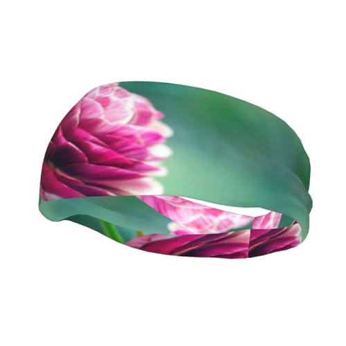 Wild Flowerssport Stirnbänder für Damen, verstellbares Sport-Haarband, Schweißband für Yoga, Golf, Fitnessstudio, Camping, Laufen, Tennis von DEXNEL
