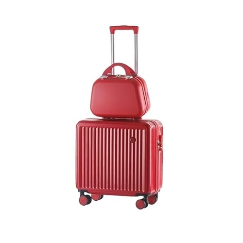 DFJOENVLDKHFE Mittelgroßer Koffer, Gepäck, Flugkoffer, mittelgroßer Koffer mit Vier Rädern, Koffer(Red Set) von DFJOENVLDKHFE