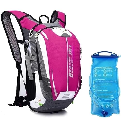Laufgürtel-Hüfttasche, Hüfttasche for Wandern, Radfahren, Sport, mit verstellbarem Gurt, Leichter Laufrucksack(Color:Fuchsia and 1.5L) von DFJOENVLDKHFE