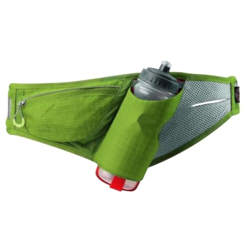 Laufgürtel-Hüfttasche, Hüfttasche for Wandern, Radfahren, Sport, mit verstellbarem Gurt, Leichter Laufrucksack(Color:Green WithBottle) von DFJOENVLDKHFE