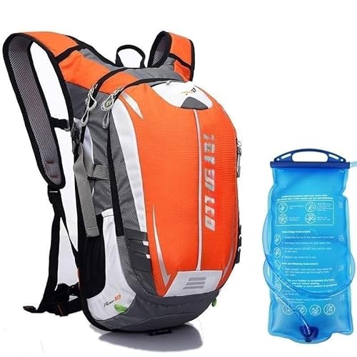 Laufgürtel-Hüfttasche, Hüfttasche for Wandern, Radfahren, Sport, mit verstellbarem Gurt, Leichter Laufrucksack(Color:Orange and 1.5L) von DFJOENVLDKHFE