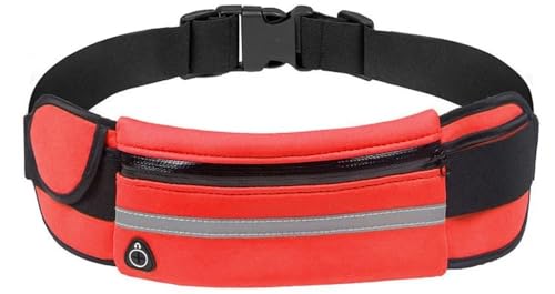 Laufgürtel-Hüfttasche, Hüfttasche for Wandern, Radfahren, Sport, mit verstellbarem Gurt, Leichter Laufrucksack(Color:Red) von DFJOENVLDKHFE