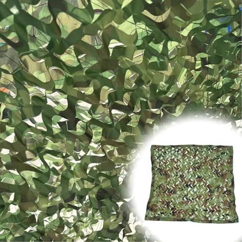 DFVV Tarnnetz mit verstärktem Sonnenschutz Camouflage – Tuch Tarnnetz für Garten Camping Jagd – Leichtgewicht Tarnung Net für Militär Sonnenschutz(2.0x5.0m/6.5x16.5ft) von DFVV
