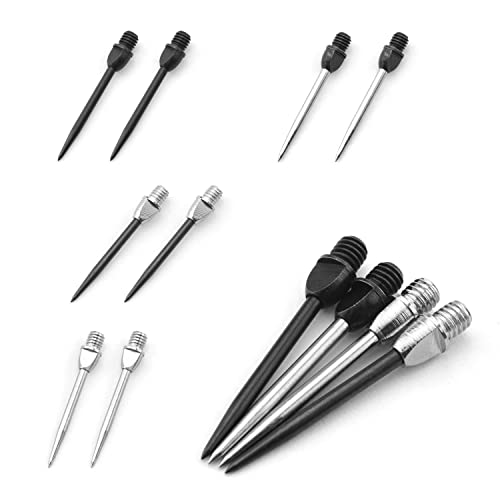 DGHAOP Dartspitzen aus Stahl, 12 Stück, flacher Kopf, austauschbare Dart-Stahlspitze, 2BA-Gewinde, Nadel-Zubehör für weiche Spitze, Metall-Nadelspitzen, Dartpfeile, 4 Arten DGHAOP Dartspitzen aus Stahl, 12 Stück, flacher Kopf, austauschbare Dart-Stahlspitze, 2BA-Gewinde, Nadel-Zubehör für weiche Spitze, Metall-Nadelspitzen, Dartpfeile, 4 Arten von DGHAOP