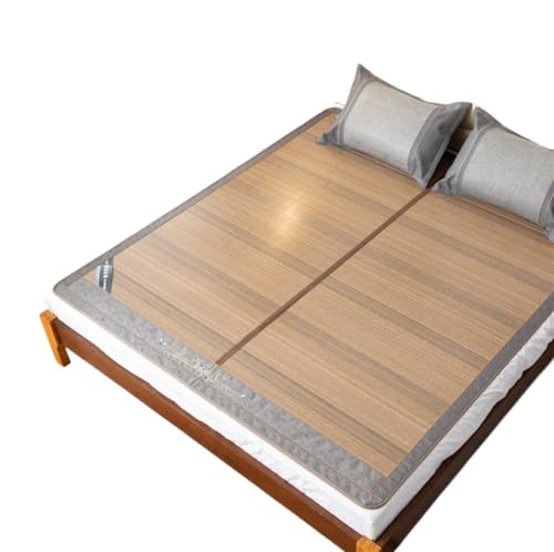 Bambus Sommer-schlafmatten Faltbare Bambus Matratze Cool Pad Doppelseitige Klimaanlage Matte Pad Für Haushalt Sommer-Schlafmatte Bambus(150 * 195cm) von DGSYUAN