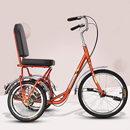 Dreirad-Fahrrad, Dreirad für Erwachsene, Singlespeed-Trikes, 3-Rad-Fahrräder mit verbreitertem und vergrößertem Sitz für Freizeit, Einkaufen, Picknicks, Training, Herren, Damen, Cruiser, Fahrrad, von DGWQTHYYJHDSAAGF