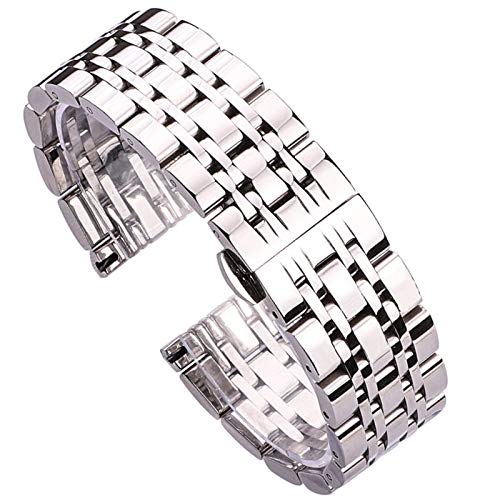 DHDHWL Uhrenarmband 18 mm 20 mm 22 mm Metall Uhrenarmbänder Armband Silber poliert Edelstahl Uhren Uhrenarmband Zubehör S61 (Farbe: Silber, Größe: 20 mm) DHDHWL Uhrenarmband 18 mm 20 mm 22 mm Metall Uhrenarmbänder Armband Silber poliert Edelstahl Uhren Uhrenarmband Zubehör S61 (Farbe: Silber, Größe: 20 mm) von DHDHWL
