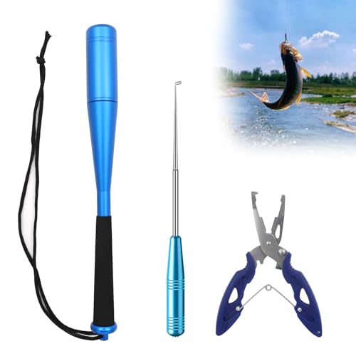 3 Sets Fishing Fischtöter 24.5cm Aluminium Fisch Totschläger Fischbetäuber Mit Angelzange Fishing Hakenlöser Fisch Betäuber Angelzubehör Für Anfänger Outdoor Karpfen Forellenangeln (Blau) 3 Sets Fishing Fischtöter 24.5cm Aluminium Fisch Totschläger Fischbetäuber Mit Angelzange Fishing Hakenlöser Fisch Betäuber Angelzubehör Für Anfänger Outdoor Karpfen Forellenangeln (Blau) von DHINCHANSAIB