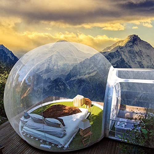 Aufblasbares Bubble House, aufblasbares Zelt mit transparenter Sicht, 360°-Kuppel, aufblasbares Outdoor-Camping-Bubble-Zelt mit 6,5 Fuß Einzeltunnel und Gebläse, 6 m von DHJKCBH