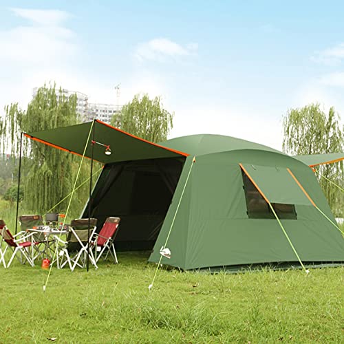 Familienzelte für 6–10 Personen, Campingzelt mit Matte, 2 Foyerstangen, 2-lagiges wasserdichtes großes Zelt mit Tragetasche, Strandzelt für Erwachsene und Kinder von DHJKCBH