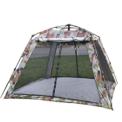 Zelt mit großem Raum für 3–4 Personen, regenfestes Sonnenschutz- und Moskitozelt, Doppellagiges Tarn-Campingzelt für Wanderreisen von DHJKCBH