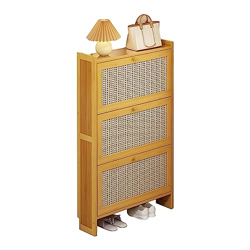 Schuhregal Rattanschrank Schuhschrank für den Eingangsbereich Schmaler Aufbewahrungsschuhregal-Organizer Schmaler Schuhaufbewahrungsschrank Schuh-Organizer für den Eingangsbereich Schlafzimmer von DHKDQQW