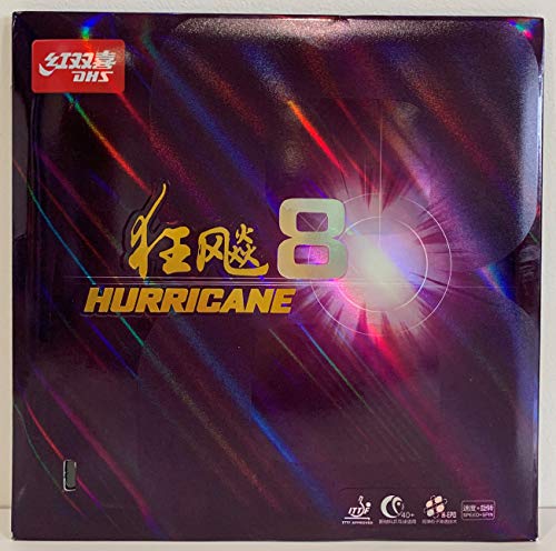 DHS Hurricane 8 Tischtennisgummi, 2,15 mm, Schwarz DHS Hurricane 8 Tischtennisgummi, 2,15 mm, Schwarz von DHS