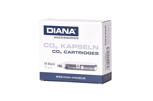 Diana Co2 Patronen 12g 10Stk für Softair Paintball Druckluft Fahrrad Minipumpe Co2 Kartuschen Co2 Kapseln Airsoft Luftgewehr Kartuschen Diana Co2 Patronen 12g 10Stk für Softair Paintball Druckluft Fahrrad Minipumpe Co2 Kartuschen Co2 Kapseln Airsoft Luftgewehr Kartuschen von DIANA