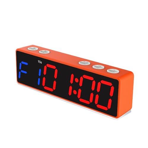 DIGNIFE Fitness-Timer, Magnetische Digitalanzeige Sport Gym Timer Wiederaufladbare Fitness Workout Uhr Multi-Szenen Led Timer Home Gym Fitness Gears(A in orange Frame) von DIGNIFE