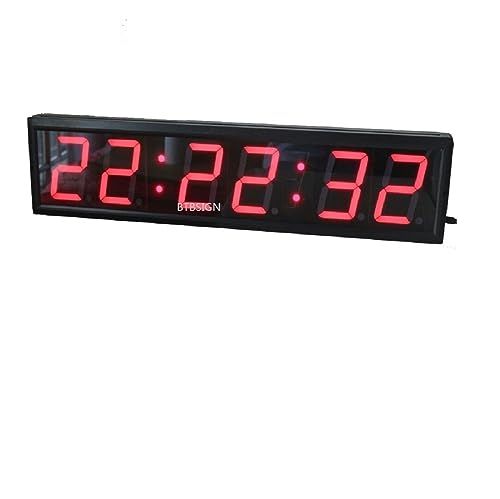 Fitness-Timer, Große LED-Countdown-Timer-Stoppuhr mit kabelgebundenem Großknopf und kabelloser Fernbedienung for Hindernisparcoursrennen, Wipeout-Timer, 10,2 cm von DIGNIFE