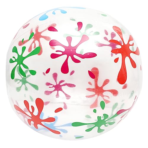 DIKACA Aufblasbarer Strandball Durchmesser Kreativer Transparenter Beachball Für Kinder Ideal Für Outdoor Spiele Am Strand Oder Im Garten Perfekt Für Den Sommer von DIKACA