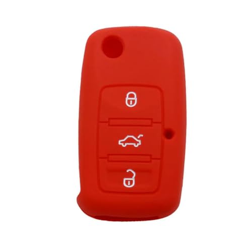 DINGYXIN Silikon Autoschlüssel Hülle Flip Key Fob Schutzhülle, für Golf für Passat Polo für Jetta Beetle für Bora für Touran von DINGYXIN