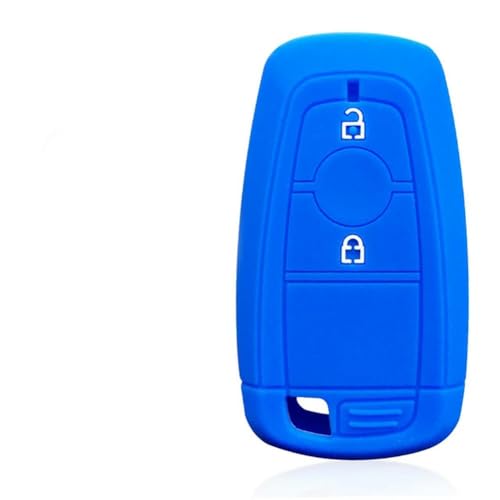 DINGYXIN Silikon-Fernschlüsseletui mit Schlüsselbund, für Ford Kuga Ecosport 2-Tasten-Smart-Keyless-Zubehör von DINGYXIN