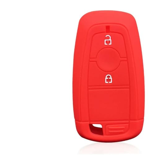 DINGYXIN Silikon-Fernschlüsseletui mit Schlüsselbund, für Ford Kuga Ecosport 2-Tasten-Smart-Keyless-Zubehör von DINGYXIN