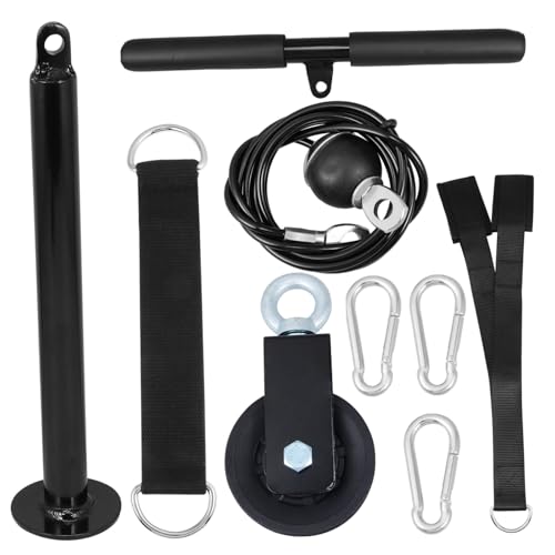 DINHEAROM 1 Satz Fitness-Kit Fittness geräte Set Fitness Set drahtseile Stahldrahtseil Fitness zubehör Armtrainer Arm-Trainingsset Riemenscheibensystem Riemenscheibenausrüstung Metall von DINHEAROM