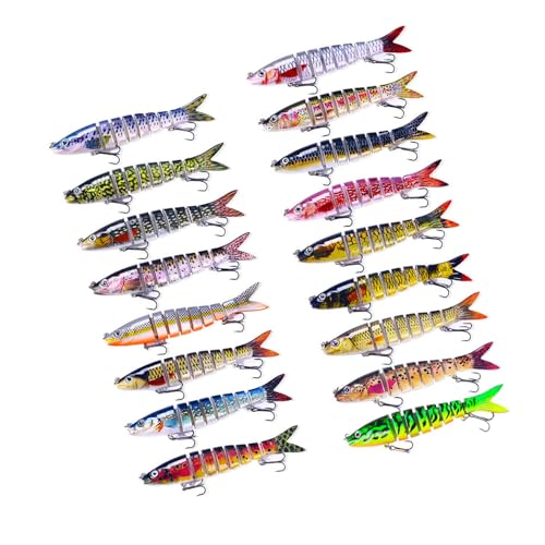 DINSOAVR Angelköder Wobbler Muti Section Jointed Casting Hard Lures Drillingshaken Crankbait Sinking Tackle Schwimmköder Köder von DINSOAVR