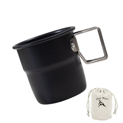 DINSOAVR Küche Camping Trinken Tassen Klapp Kaffee Tasse Tourist Geschirr Outdoor Becher Edelstahl Tasse Picknicks Utensilien von DINSOAVR