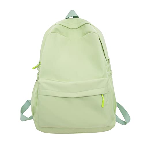 Schulrucksack Für Damen Einfarbig Laptop Rucksack Nylon Schultasche Teenager Mädchen Große Kapazität Reiserucksack von DINSOAVR