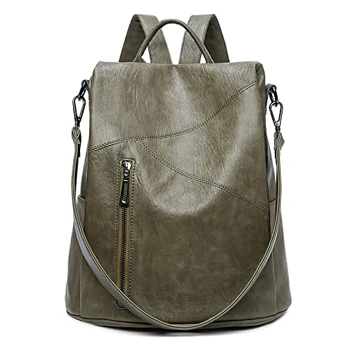 DIRRONA Damen Rucksack Beiläufig Diebstahlschutz Daypack Reise Wasserdicht Büro Geschäftsreise PU Leder Cabrio Multifunktion Große Rucksack Schultertaschen Grün DIRRONA Damen Rucksack Beiläufig Diebstahlschutz Daypack Reise Wasserdicht Büro Geschäftsreise PU Leder Cabrio Multifunktion Große Rucksack Schultertaschen Grün von DIRRONA