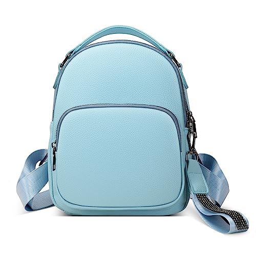 DIRRONA Damen Rucksack Damentasche Klein Cityrucksack Elegant Damen Umhängetasche Travel Lässig Schule Arbeit Mode Rucksack Wasserdicht PU Leder Damen Rucksackhandtaschen Blau DIRRONA Damen Rucksack Damentasche Klein Cityrucksack Elegant Damen Umhängetasche Travel Lässig Schule Arbeit Mode Rucksack Wasserdicht PU Leder Damen Rucksackhandtaschen Blau von DIRRONA