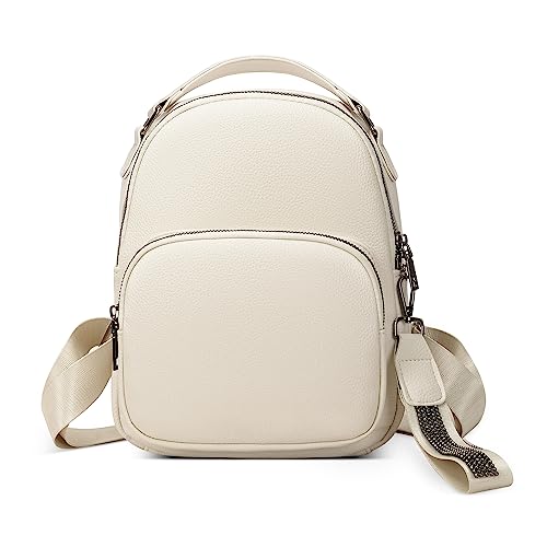 DIRRONA Damen Rucksack Damentasche Klein Cityrucksack Elegant Damen Umhängetasche Travel Lässig Schule Arbeit Mode Rucksack Wasserdicht PU Leder Damen Rucksackhandtaschen Weiß DIRRONA Damen Rucksack Damentasche Klein Cityrucksack Elegant Damen Umhängetasche Travel Lässig Schule Arbeit Mode Rucksack Wasserdicht PU Leder Damen Rucksackhandtaschen Weiß von DIRRONA