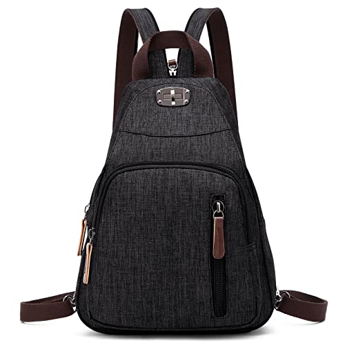 DIRRONA Damen Rucksack Klein Jahrgang Umhängetasche Rucksack für Damen Lässige Brusttasche Reisen Camping im Freien Arbeiten Messenger Umhängetasche Multifunktions Schultergurt von DIRRONA