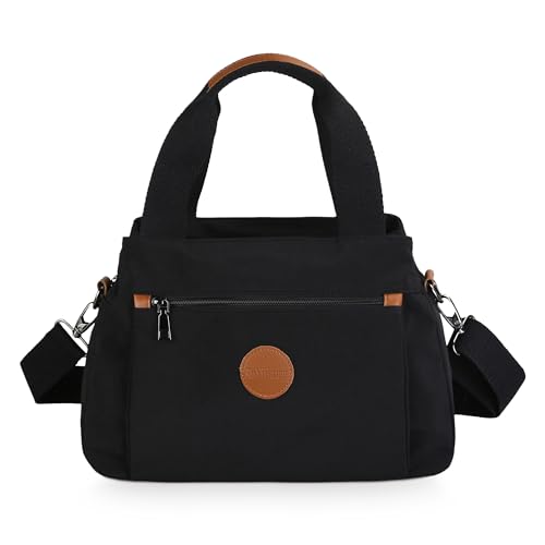 DIRRONA Einfach Damen Segeltuch Umhängetasche Frauentasche Handtasche Casual Reise Schultertasche Multi Tasche Umhängetaschen Damen Nylon Tasche Schwarzes B DIRRONA Einfach Damen Segeltuch Umhängetasche Frauentasche Handtasche Casual Reise Schultertasche Multi Tasche Umhängetaschen Damen Nylon Tasche Schwarzes B von DIRRONA
