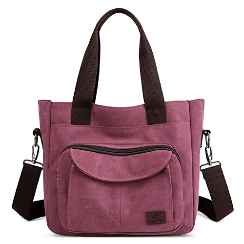 DIRRONA Handtasche Damen Canvas Mode Umhängetasche Leichter Kuriertasche Frauentasche Mehrere Taschen Lässige Reisen Wasserdicht Schule Arbeit Damen Handtasche Lila DIRRONA Handtasche Damen Canvas Mode Umhängetasche Leichter Kuriertasche Frauentasche Mehrere Taschen Lässige Reisen Wasserdicht Schule Arbeit Damen Handtasche Lila von DIRRONA