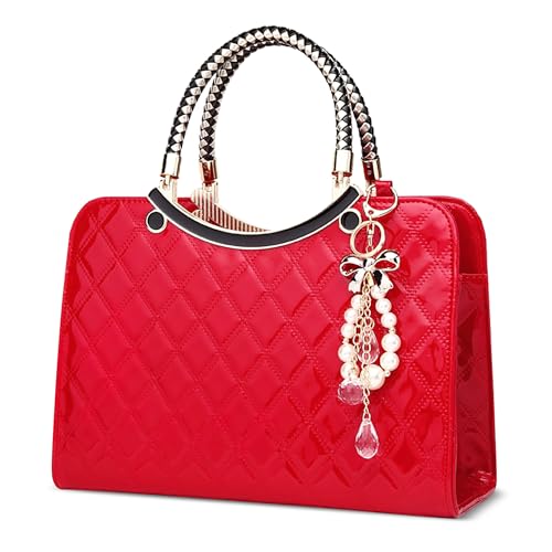 DIRRONA Mode Klassisch Damen Handtaschen Elegant Umhängetasche Damen Messenger Tragetasche Perlenanhänger Geeignet Reise Arbeiten Hochzeit Täglicher Gebrauch Rot DIRRONA Mode Klassisch Damen Handtaschen Elegant Umhängetasche Damen Messenger Tragetasche Perlenanhänger Geeignet Reise Arbeiten Hochzeit Täglicher Gebrauch Rot von DIRRONA