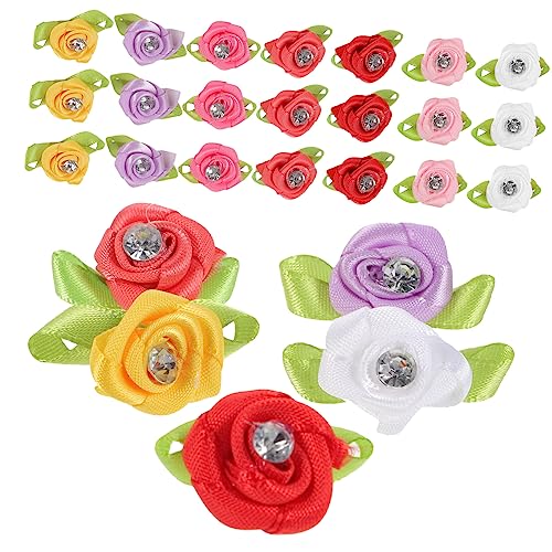 DIYEAH 4 Sätze DIY Dekorative Blumen Handgemachte Dekoration DIY Blumendekoration DIY-zubehör Verzierungen Künstliche Mini-Sonnenblume Blumenbeete Blumenapplikation Acryl 70 Stück * 4 von DIYEAH