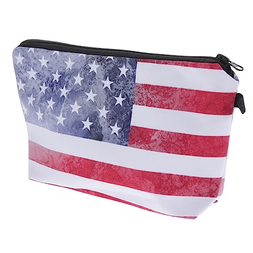 DIYEAH Kosmetiktasche mit Flagge Bausatz Reise-Kosmetiktasche personalisiert Gesteppte Kosmetiktasche Münzbeutel verbandsschere fadenschere makeupbag Mäppchen Retro-Stifttasche Polyester von DIYEAH