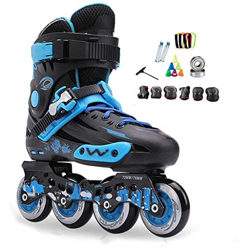 Inline Skates Professionelle Slalom Erwachsene Roller Skating Schuhe Sliding Kür Patins Größe 35-44 Gut Wie Turnschuhe, 3 Farben(Nero,EU 35/US 4/UK 3/JP 22.5cm) von DIoFent