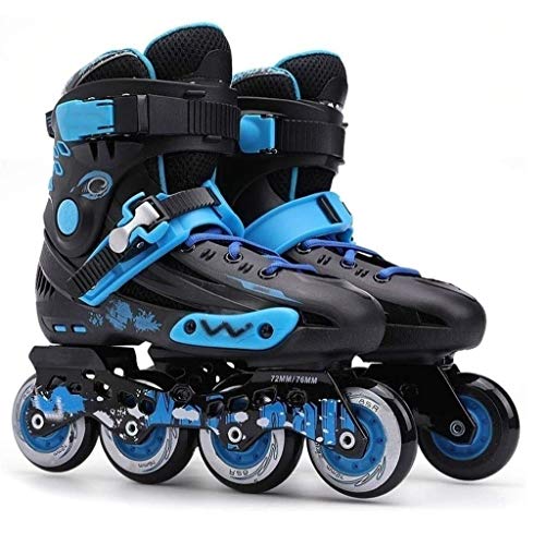 Inline Skates Professionelle Slalom Erwachsene Roller Skating Schuhe Sliding Kür Patins Größe 35-44 Gut Wie Turnschuhe, 3 Farben(Nero,EU 35/US 4/UK 3/JP 22.5cm) von DIoFent