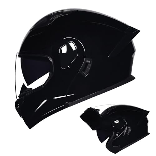 Motorrad-Integralhelm Motorradhelm Klapphelm, Doppelvisier Modularer Helm ECE Zertifiziert, Integralhelm für Erwachsene Frauen Männer von DJCALA