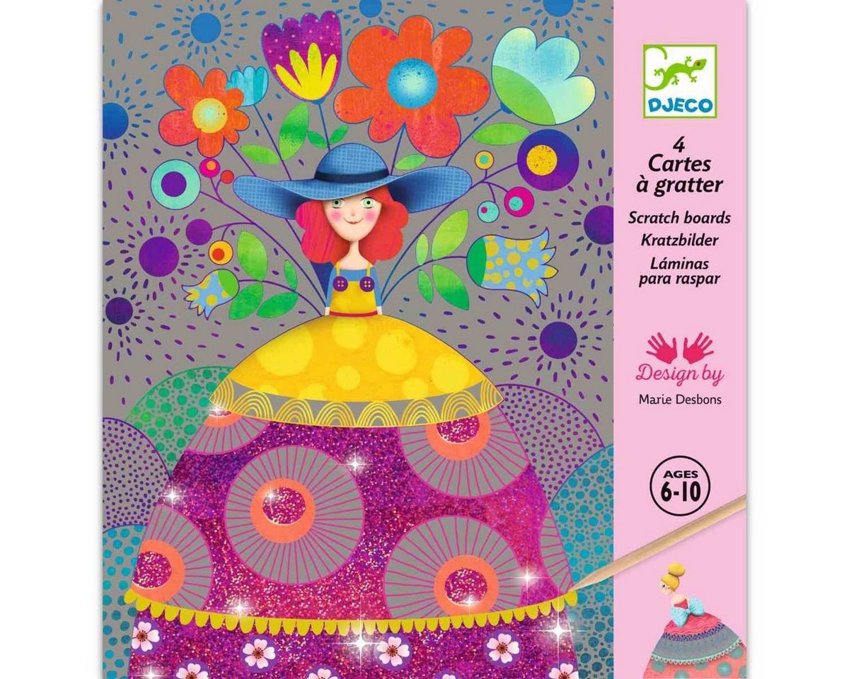 DJECO Kreativset Kratzbilder: Der Ball der jungen Grazien oder Dinosaurier DJECO Kreativset Kratzbilder: Der Ball der jungen Grazien oder Dinosaurier von DJECO