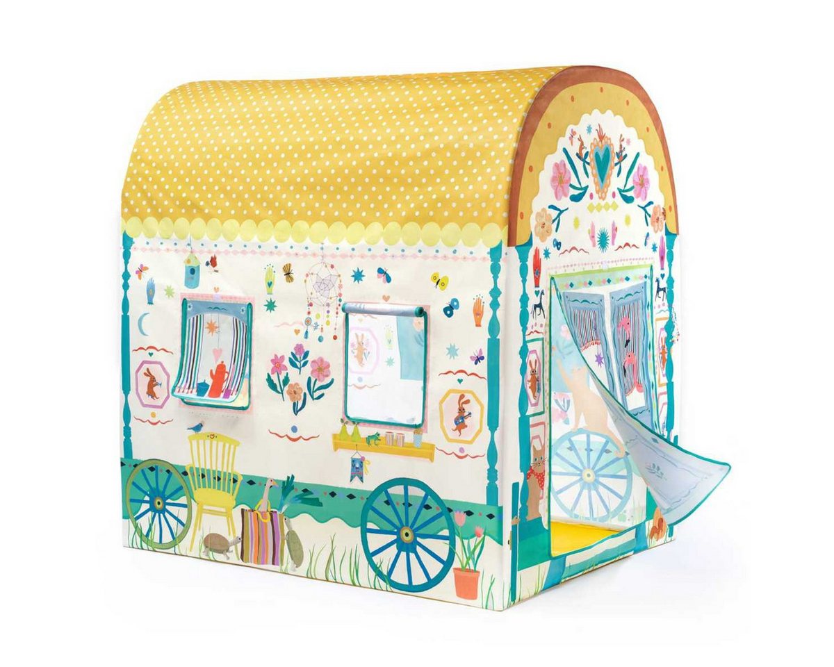 DJECO Spielzelt Spielzelt Wohnwagen 100x76x105cm Kinderzelt DJECO Spielzelt Spielzelt Wohnwagen 100x76x105cm Kinderzelt von DJECO