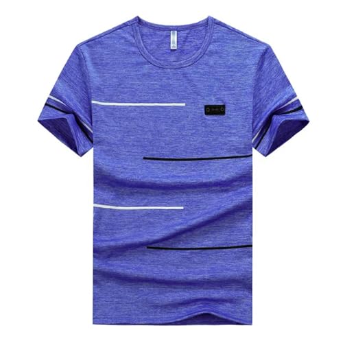 DJHVJS Herren T-Shirt Plus Size 8XL 9XL Männer Großes Hohes T-Shirt Kurzärmel Übergroße T-Shirt-Baumwolle-Blau-Asien Size3Xl von DJHVJS