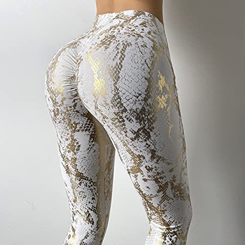 DJMJHG Neue Schlangenhaut Muster Push Up Fitness Leggings Frauen Pfirsich Hüfte Legging Hohe Taille Sport Enge Stretch Yogahose S Weiß DJMJHG Neue Schlangenhaut Muster Push Up Fitness Leggings Frauen Pfirsich Hüfte Legging Hohe Taille Sport Enge Stretch Yogahose S Weiß von DJMJHG