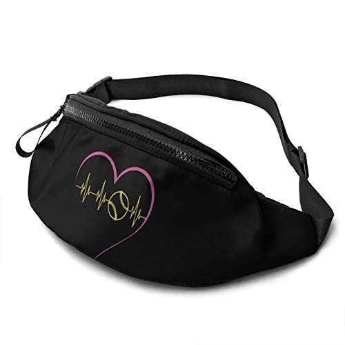 Ball Heartbeat Bauchtasche für Männer und Frauen, Crossbody-Gürteltasche, Gürteltasche für Reisen, Wandern, Laufen, Wandern, Radfahren von DJNGN