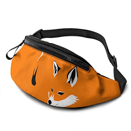 Gürteltasche für Männer und Frauen, Orange Fox Hüfttasche mit Gürtel, verstellbare Umhängetasche, Umhängetasche, Brusttasche für Reisen, Wandern, Radfahren, Laufen von DJNGN